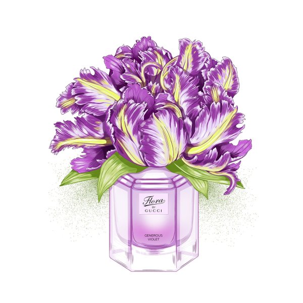 Парфюмерия акварелью и цветы