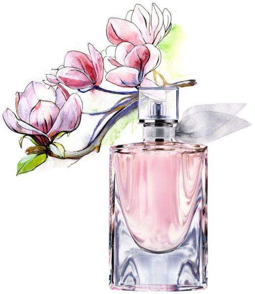 Флакон духов акварелью