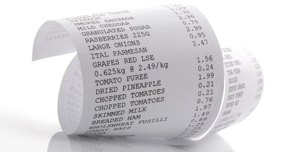 Чек нарисованный