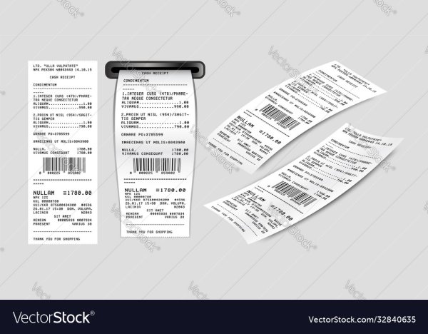 Длинный кассовый чек