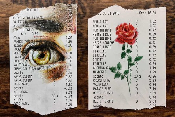 Рисование на чеках