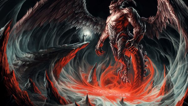 Полуангел полудемон эскиз