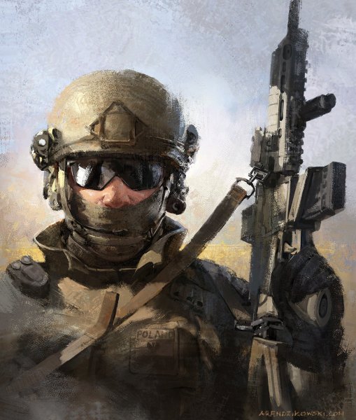 Русский солдат арт