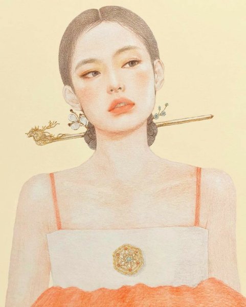 Кореянка рисунок