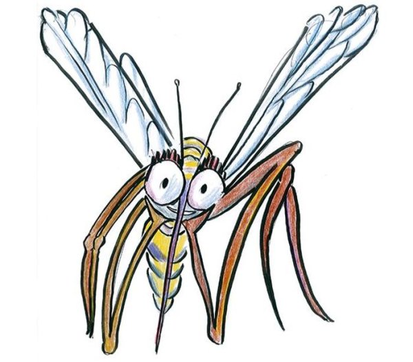 Комар рисунок для детей