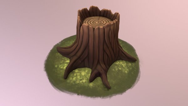 Сказочный домик в лесу гуашью