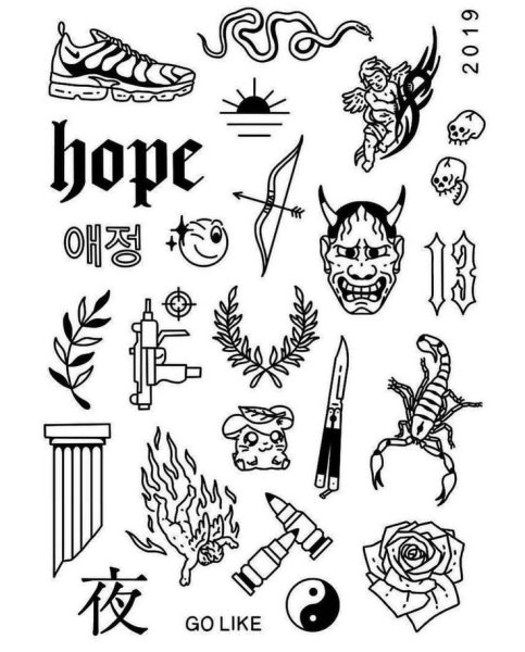 Эскизы маленьких татуировок