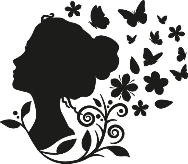 Силуэт женской головы