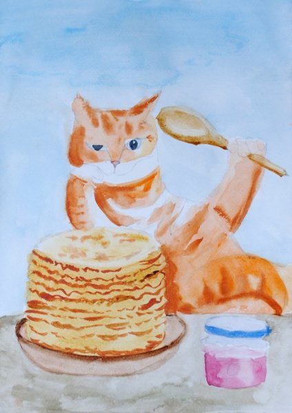 Блины скетч маркерами