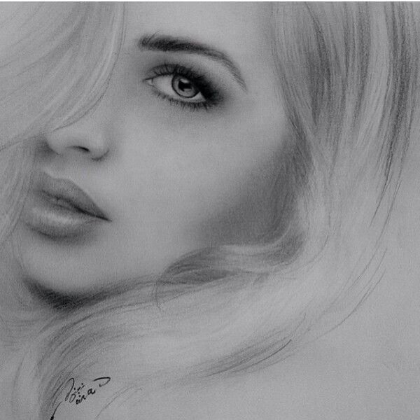 Нарисованная девушка в очках