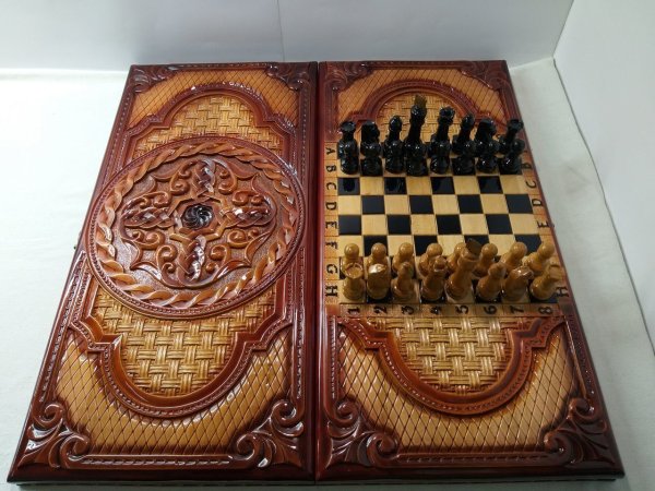 Нарды резные плетенка