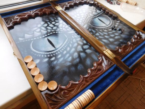 Нарды со стеклом внутри