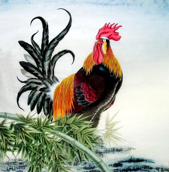 Красивый сказочный петушок