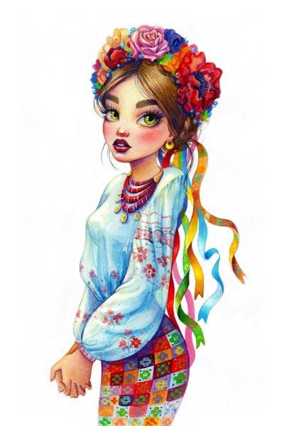 Украинка рисунок