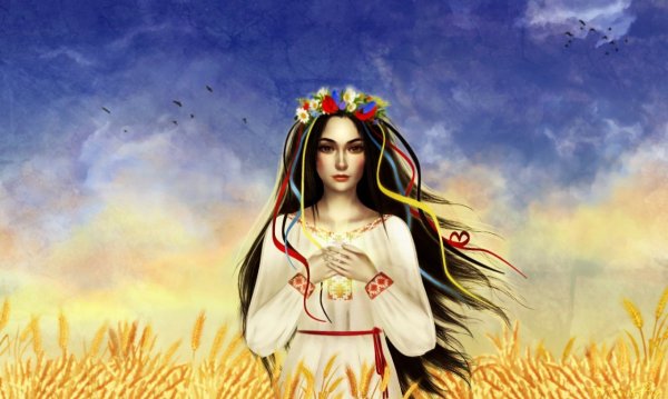 Иллюстрация,украинская хата,Мальва,деревня