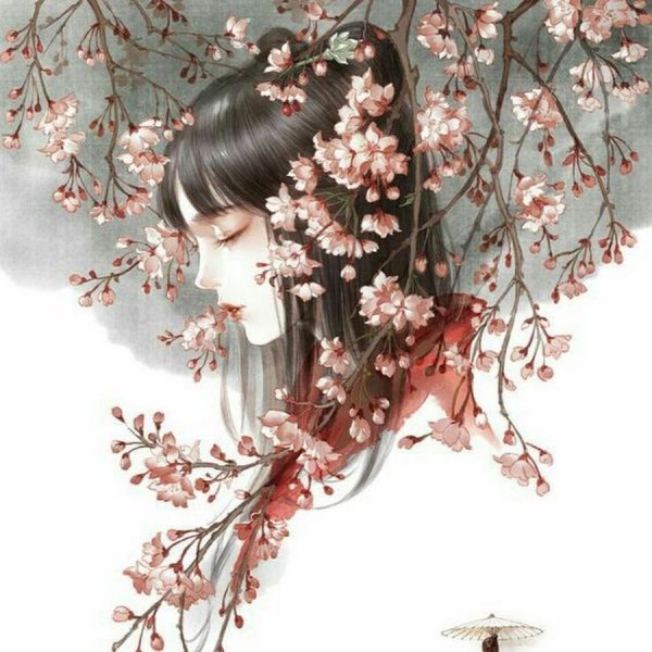 Японский пейзаж рисунок