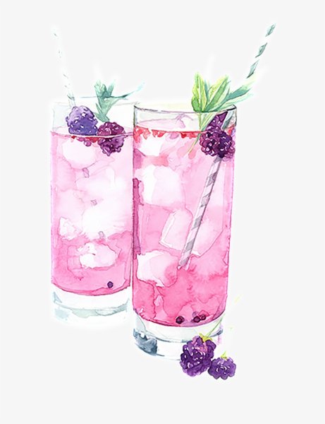 Коктейль акварель