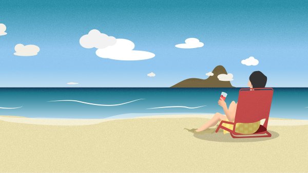 Пляж мультяшный