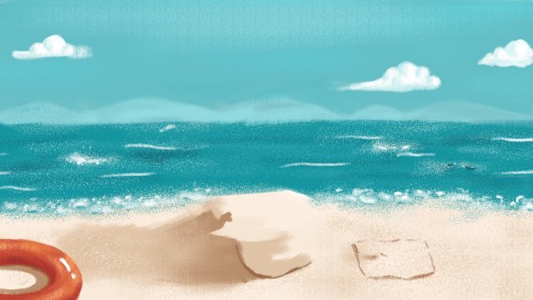 Пляж рисунок