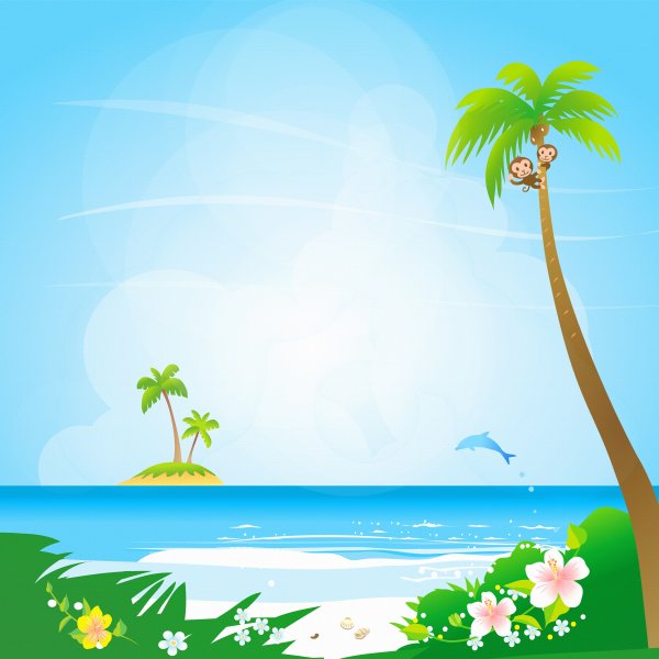 Пляж рисунок