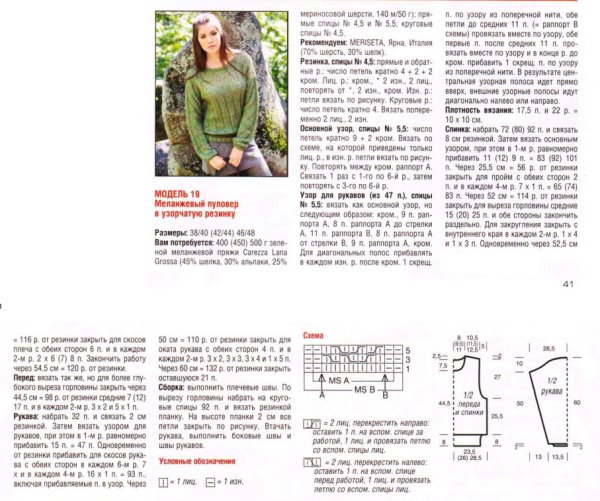 Узоры для меланжевых ниток спицами схемы