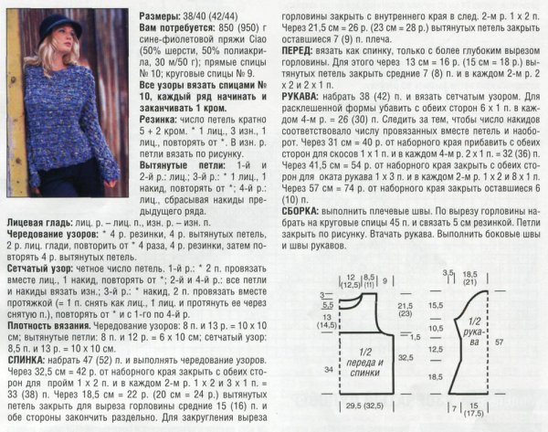 Схемы вязания спицами летних кофточек для женщин с описанием