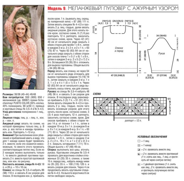 Жакет из меланжевой пряжи спицами схемы