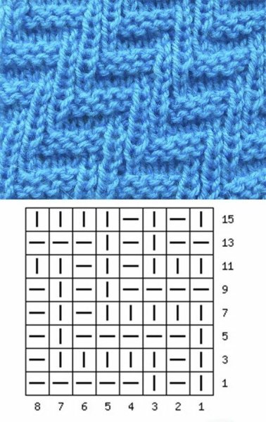 Простая вязка для шарфа спицами схемы