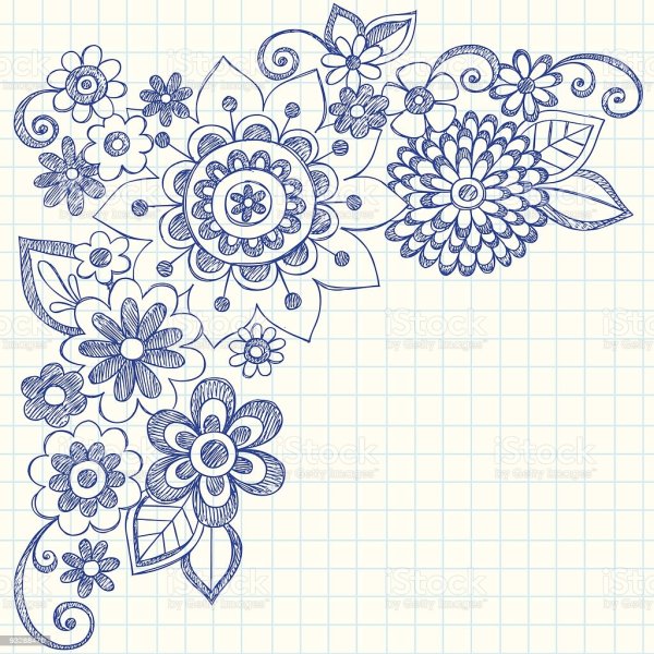 Красивые узоры в тетради