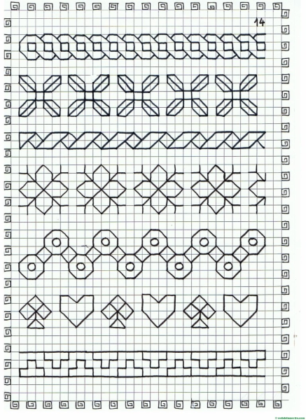 Узоры по клеточкам в тетради