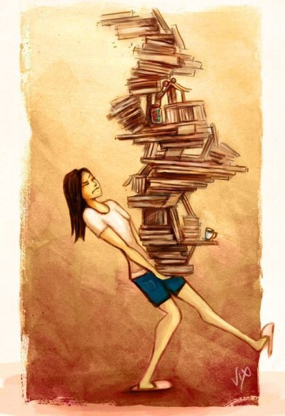 Девушка сидит