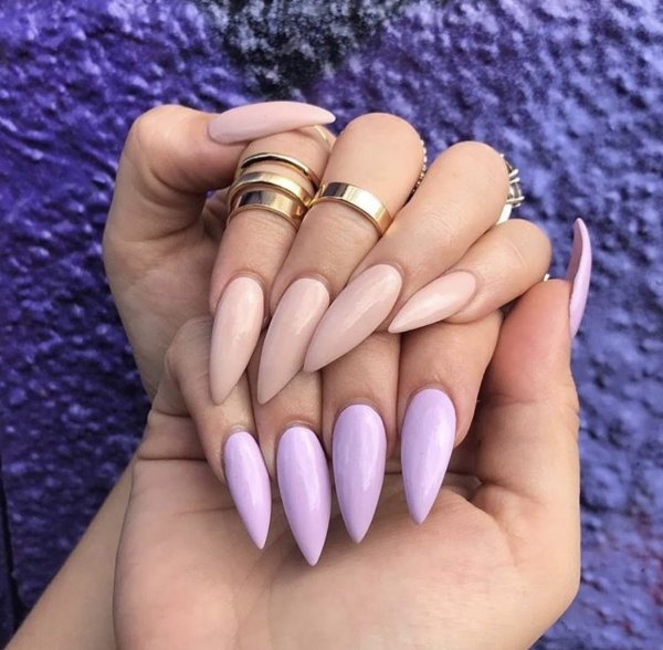 Ногти однотонные матовые