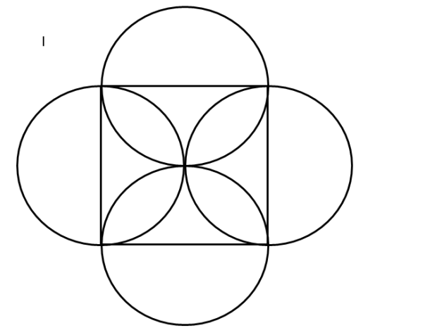 Узор из окружностей с помощью циркуля