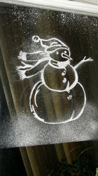 Роспись окон к новому году