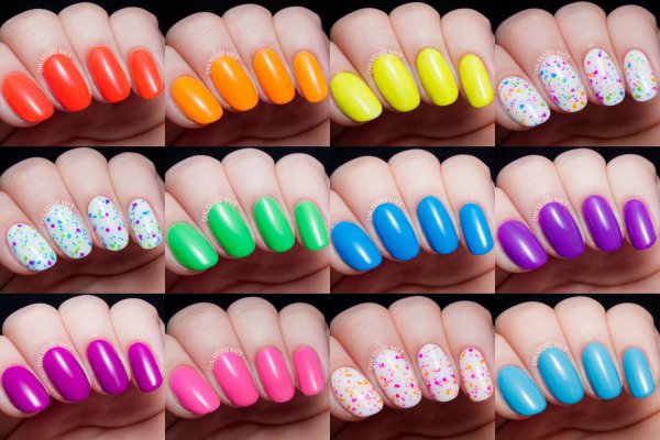 Яркий летний маникюр