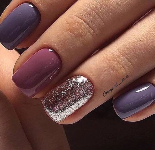 Фиолетовый маникюр