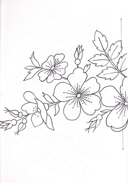 Узоры для вышивки гладью схемы цветы