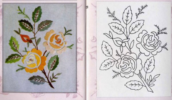 Вышивка гладью схемы для начинающих