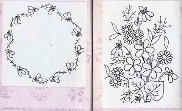 Рисунки для вышивки гладью цветы