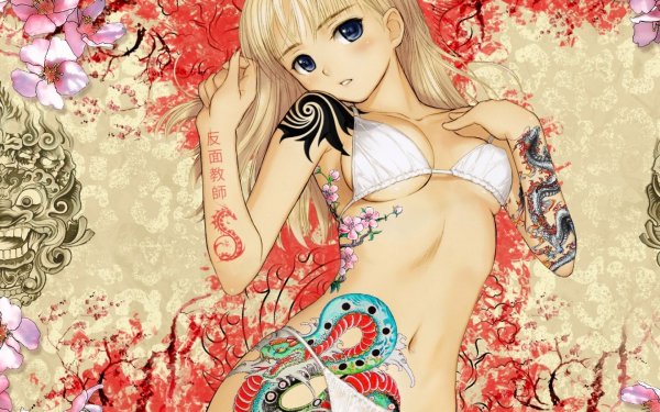 Татуированные аниме девушки