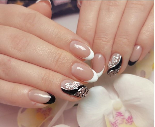 Гелевые ногти овальные