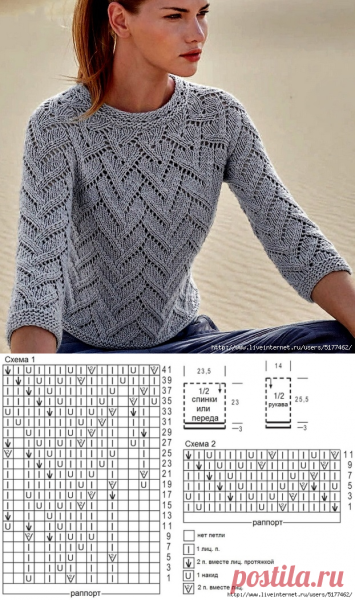 Вязание спицами кофточку для женщины спицами с описанием и схемами