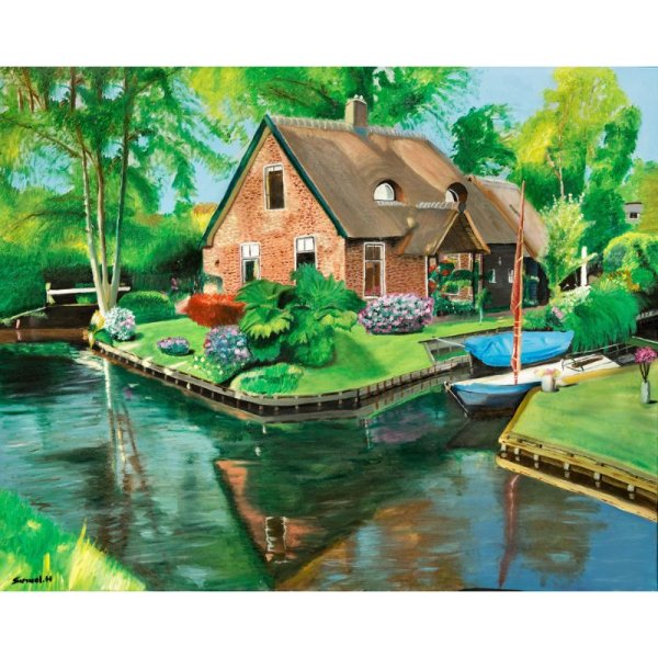 Пейзаж с домиком