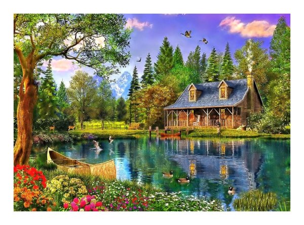 Штат Монтана домик у озера