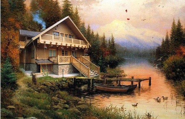 Домик у реки в Йёльстере. Норвегия