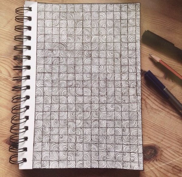 Рисование в блокноте в клетку