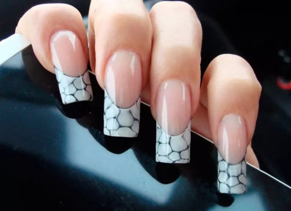 Нарощенные ногти квадрат