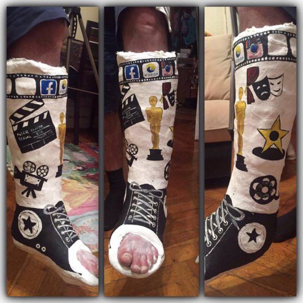 Носки на гипс на ногу