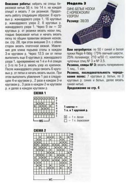 Узоры для вязания носочков спицами с описанием