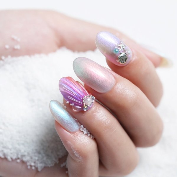 Маникюр 2019 Жемчужная втирка